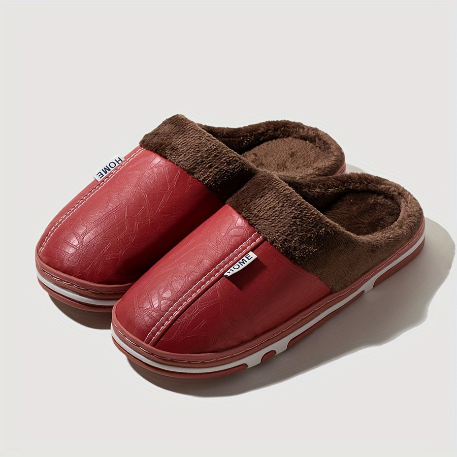 PU slippers for Men's household High Quality thick sole insulation for indoor couples in winter, slippers for women in autumn and winterSuitable for men & women