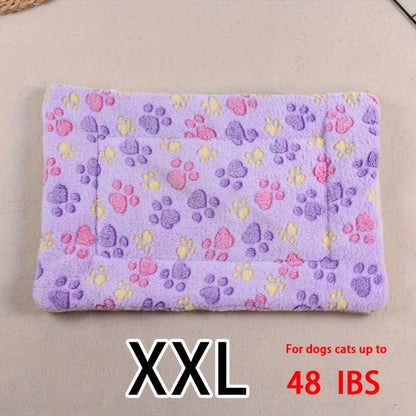 Dog Claw Love Printing Pattern Pet Nest Mat Four Seasons Universal Cat and Dog Floor Mat Comfortable and Pet Blanket 1pc