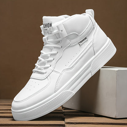 Men'S Mid-Top Fashion Sneakers | Comfortable Non-Slip Low-Top Skateboarding Shoes, Breathable Casual Lace-Up Walking Shoes with Soft Sole, High-Quality Faux, Suitable for All Seasons and Outdoor Activities, Ideal for Halloween, Christmas