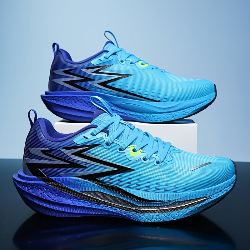 Professional Marathon Racing Running Shoes, Ultra-Light with Full Carbon Plate, Shock Absorption and Rebound, Low-Top Fabric Upper with Lace Closure, Suitable for All Seasons and Casual Wear