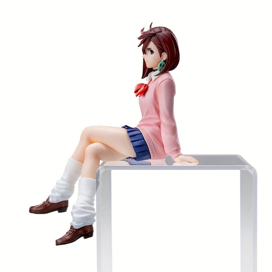 [Cool Anime Girl] Cool Anime Girl Figurine, Short-Haired Model in Second Animation | Sitting on Instant Noodle, Suitable for PC Case Bookshelf Desktop Decoration, Ideal Holiday Party Gift for Anime Fans, Suitable for 18