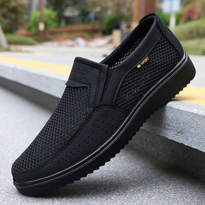 Men'S Breathable Athletic Sneakers - Lightweight Non-Slip Running Shoes with MD Sole, Low-Top Design for Walking, Training & Casual Wear - Black & Gray, Lace-Up Closure, Fabric Upper & Insole, Comfortable Fabric Lining, Athletic Footwear, Sleek Sporty Loo