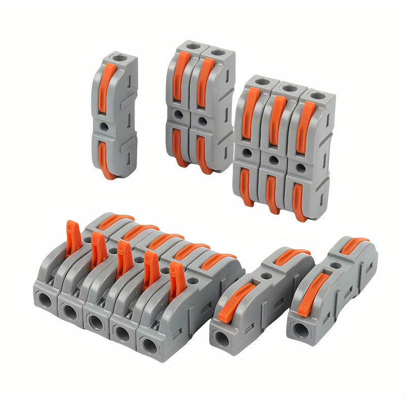 Compact Wire Connector Lever Connector Nut, Electrical Connector for Any Circuit Inline Splice with Terminal Block 28-12 AWG 20/40/50pcs