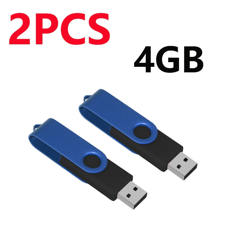 [Usb Flash Drive] 2pcs USB Flash Drive 8GB 4GB 2GB 1GB 512MB 256MB 128MB 64MB USB 2.0 High Speed U Disk USB Disk Metal Pen Drive USB Drive for PC/Laptops/Tablets/Mobile PhonesCar Audio/Game Console/Audio - Store Your Files Securely!