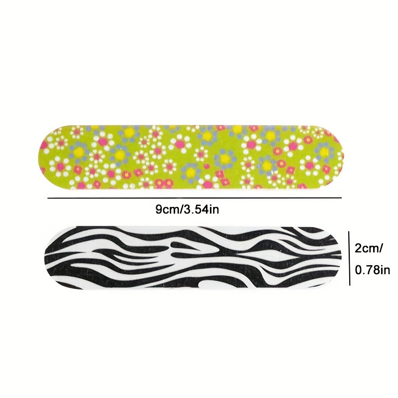 [Colorful Nail Files] 10Pcs Double Sided Nail Files | Mini Colorful Fingernail Boards Manicure Pedicure Tool