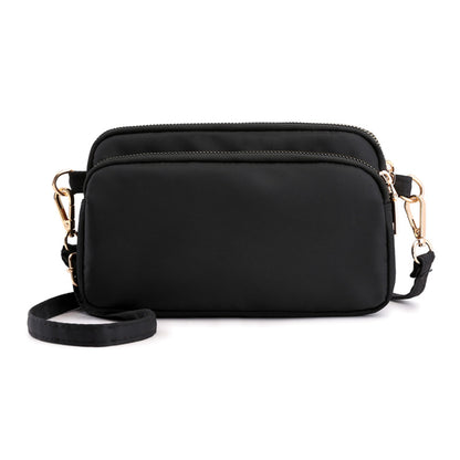 Women'Small Crossbody Bag Fashionable Three-Layer Zip Up Shoulder Purses for Daily Use Travel and Commuting