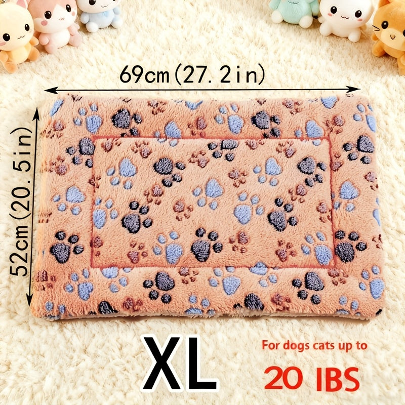 Dog Claw Love Printing Pattern Pet Nest Mat Four Seasons Universal Cat and Dog Floor Mat Comfortable and Pet Blanket 1pc
