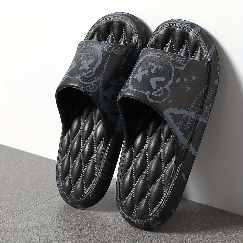 [Large Size Non-Slip Sandals Slippers] 2023 New Large Size 48-49 Men's Summer Indoor Home Bathroom Bath Non-Slip Cartoon Household Thick Soled Sandals Slippers For External Wear L-5161B