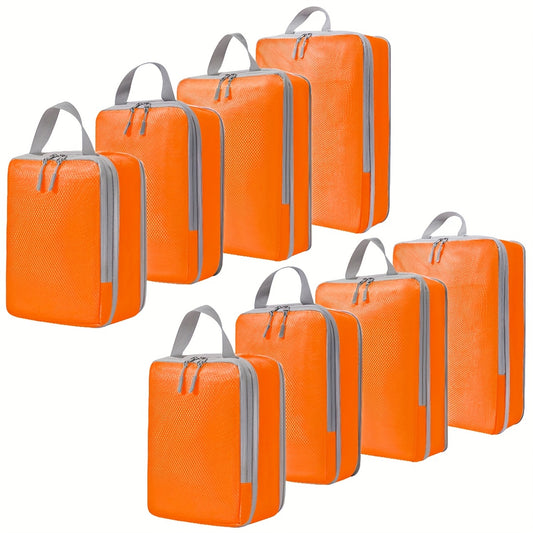 [Compression Packing Cubes] 4/8pcs Expandable Compression Packing Cubes | Travel Storage Bag Luggage Packing Organizers for Suitcases Backpack