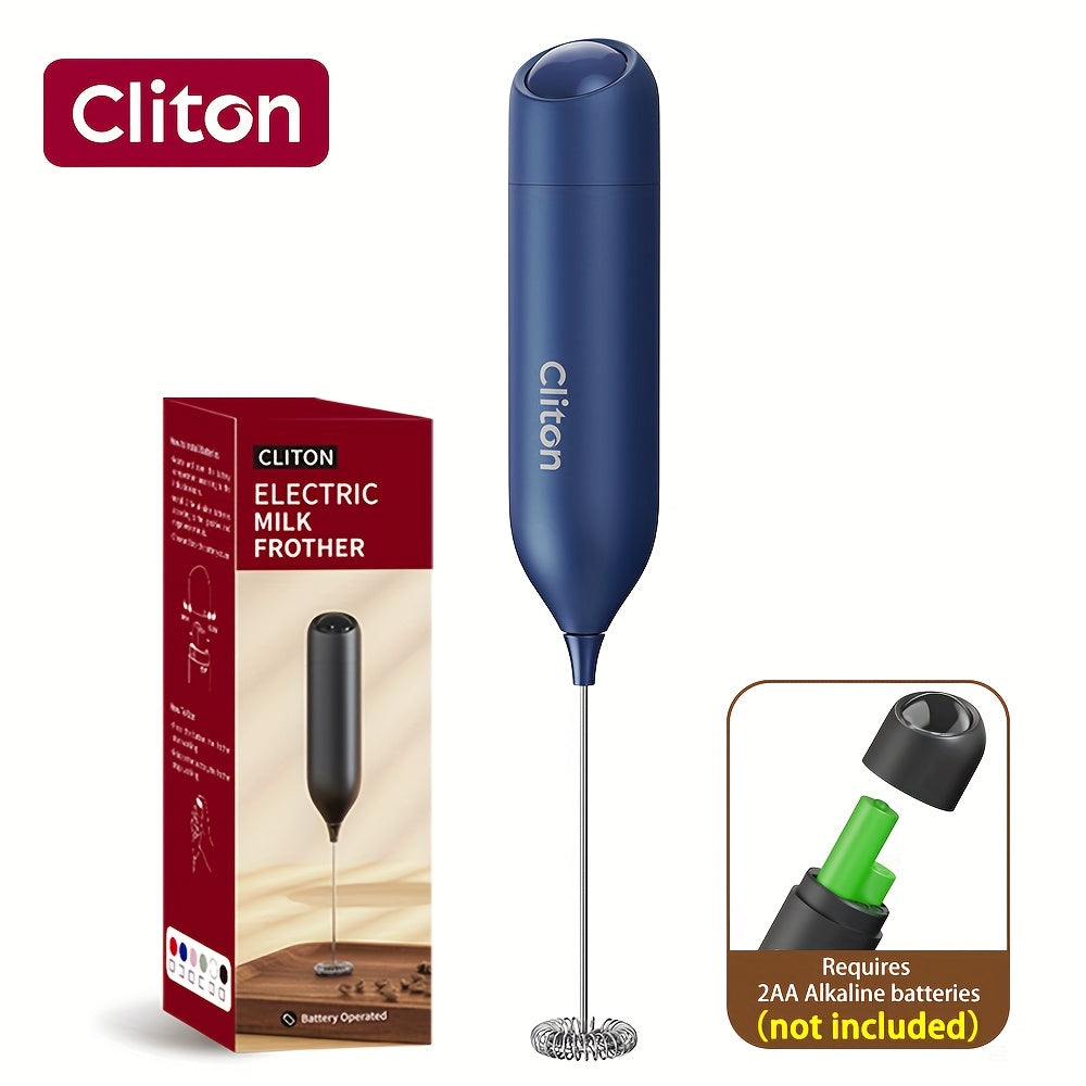 Electric Milk Frother | Battery Powered Portable Coffee Frother with Lightweight Plastic Handle & 304 Stainless Steel Whisk, Low Decibel, Ideal for Drinks, Coffee Lovers, Camping, Wedding Souvenir, Christmas Gift | Requires 2 AA Batteries