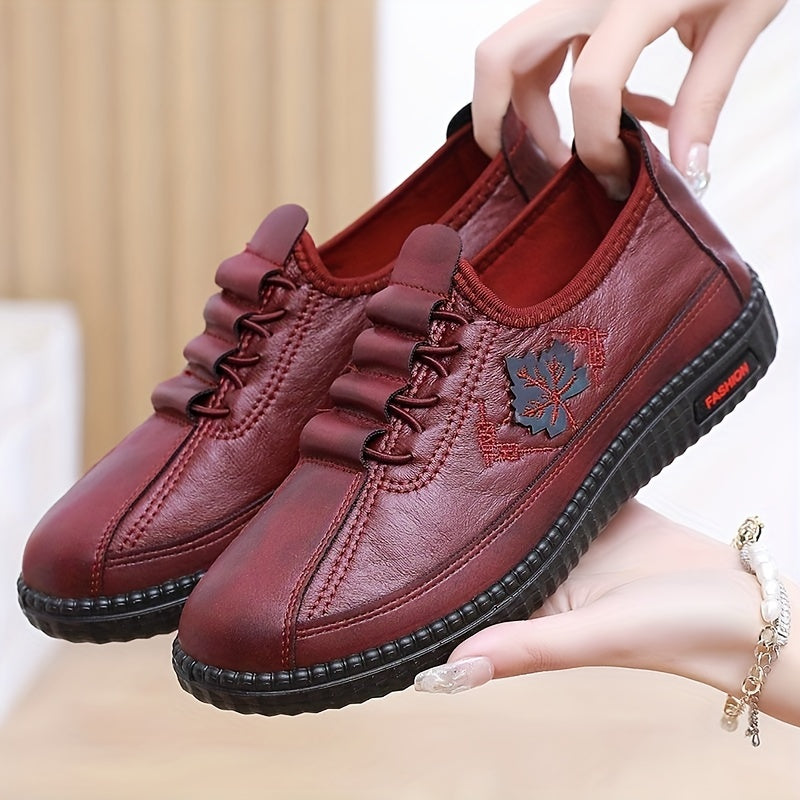 Spring/Autumn New Style Comfortable Women's Shoes with Soft Anti-Slip Soles, Mom Shoes, Flat Fashion Shoes for Middle-Aged and Elderly Women, Women Shoes, Sneakers