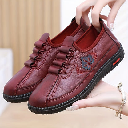 Spring/Autumn New Style Comfortable Women's Shoes with Soft Anti-Slip Soles, Mom Shoes, Flat Fashion Shoes for Middle-Aged and Elderly Women, Women Shoes, Sneakers