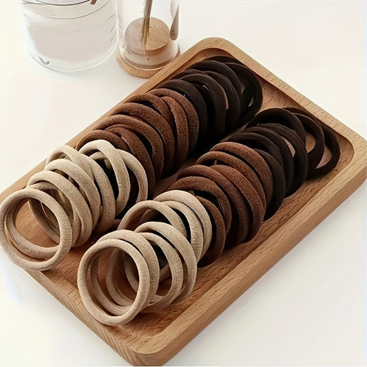 20/40 Solid Color Elastic Hair Bands, Highly Elastic, Stylish And Easy, Suitable for Ponytail Styling, Perfect for Women'S Daily And Casual Use, an Ideal Holiday Gift