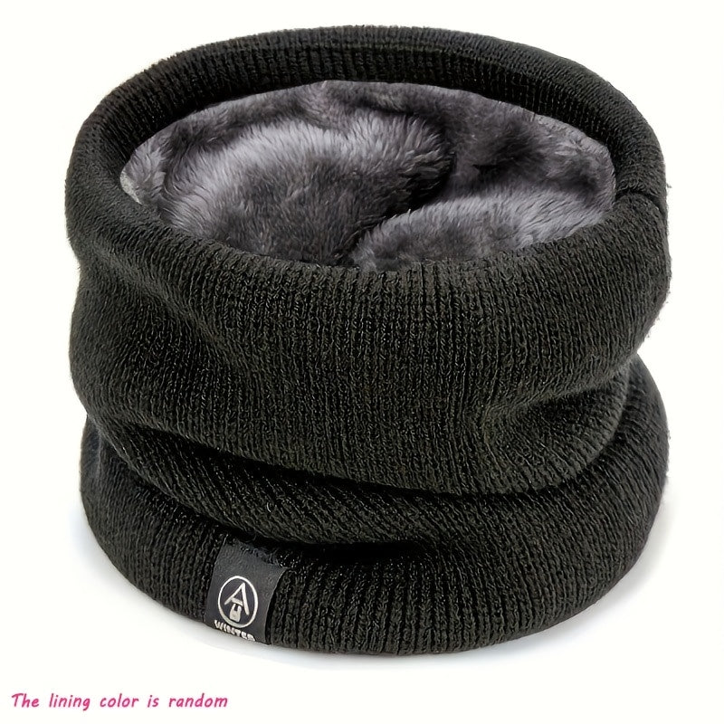 Stretchable Elegant Solid Color Scarf 1pc - Velvet Lined Neck Warmer for Men and Women - Warmth for Outdoors, 80% Polyester 20% Spandex, Machine Washable