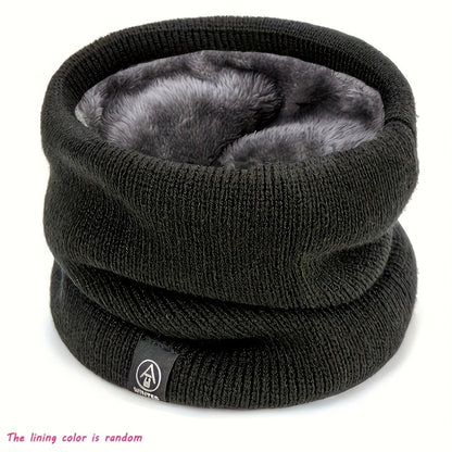 Stretchable Elegant Solid Color Scarf 1pc - Velvet Lined Neck Warmer for Men and Women - Warmth for Outdoors, 80% Polyester 20% Spandex, Machine Washable