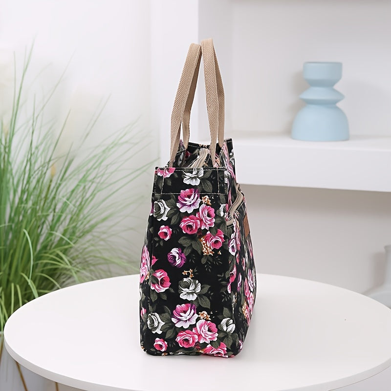 A Versatile Handbag with a Brand New Floral Design, Spacious Enough for Work And Commuting