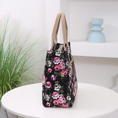 A Versatile Handbag with a Brand New Floral Design, Spacious Enough for Work And Commuting