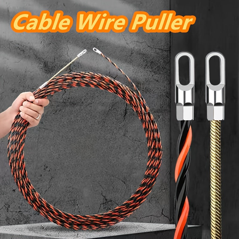 [Non-Braided Wire Puller Tool] Electrician'S Wire Puller Tool, Steel, Non-Braided, Durable Metal Connectors, Flexible Material for Easy Cable Insertion And Extraction