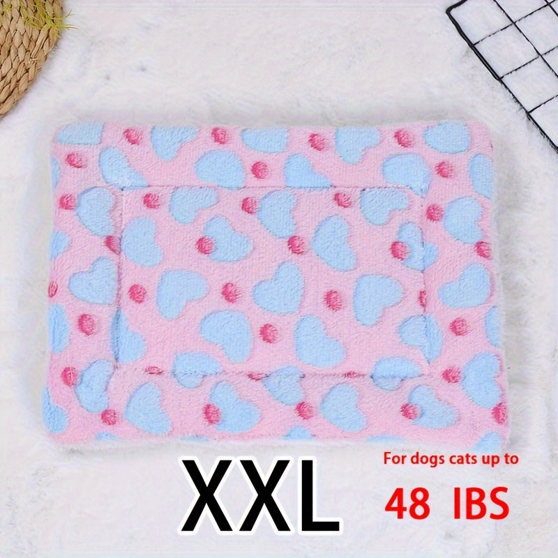 Dog Claw Love Printing Pattern Pet Nest Mat Four Seasons Universal Cat and Dog Floor Mat Comfortable and Pet Blanket 1pc