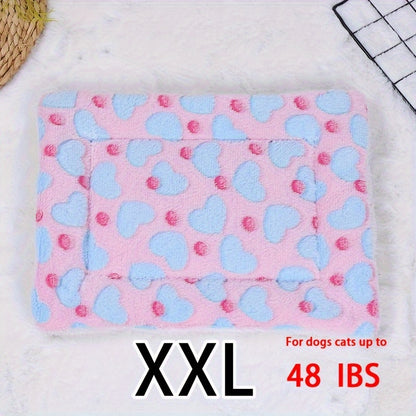 Dog Claw Love Printing Pattern Pet Nest Mat Four Seasons Universal Cat and Dog Floor Mat Comfortable and Pet Blanket 1pc