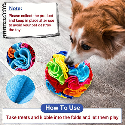 BJAYPET Snuffle Ball for Small Pets, Fabric Scented Ball for Dogs and Cats, Uncharged, Soft and Safe, Ideal for Indoor Play and Training, No Battery Required