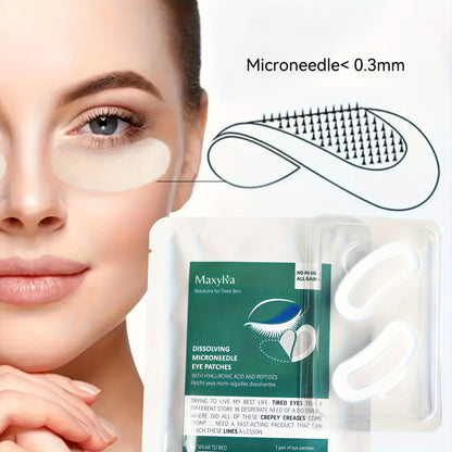 Hyaluronic Acid Soluble Dissolving 0.28mm Microneedle Under Eye Patches