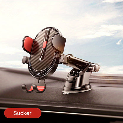 1pc Sucker Car Phone Holder Mobile Smartphone Cellphone Bracket Tablet Vehicles Mount Stand GPS For IPhone 14/Xiaomi/Samsung Car Phone Mount Holder With Extendable Arm One-button Release For Easy Installation