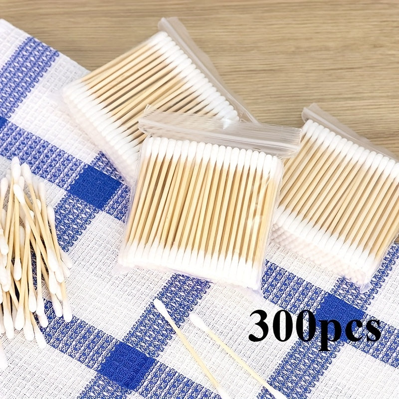 100/200/300/400/500/600pcs Double headed cleaning stick, suitable for ear cleaning, makeup and home cleaning, hygienic independent packaging, disposable multi-purpose, ear cleaning tool, makeup and removal tool, personal care and home preferred