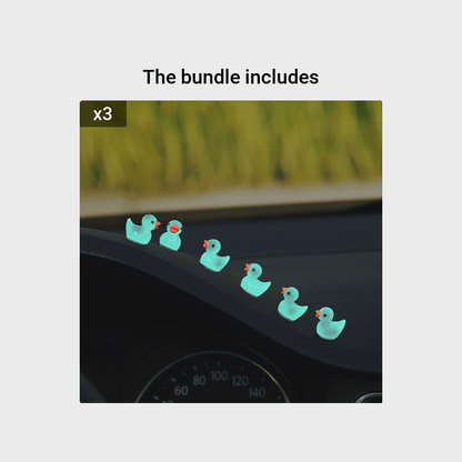 6pcs Glow-in-the-Dark Little Duck Fluorescent Duck Cute Car Interior Decoration Center Console Decor