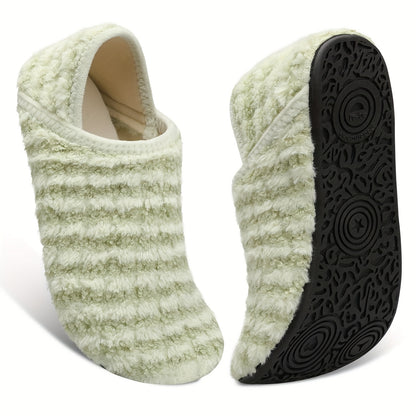 Women And Men Rubber Sole Soft-Lightweight Flat Shoes Non Slip House Gifts for Couple Slipper Designed for Wide Feet, Women Shoes