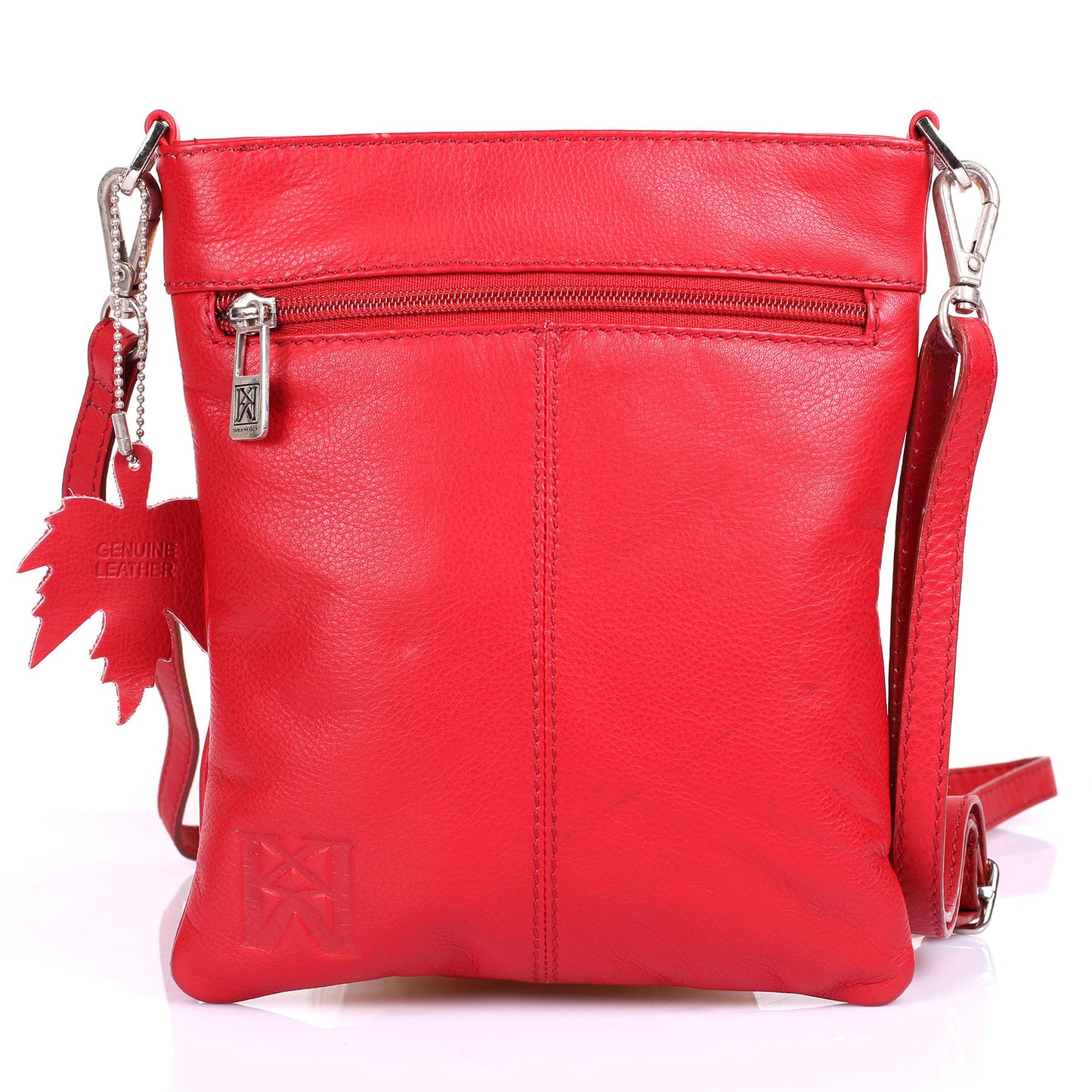 Karla Hanson Women's Leather Mini Cross-body Bag, Adjustable Strap Multi-Pocket Shoulder Bag