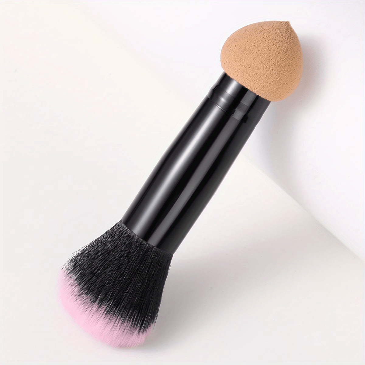 [Double-ended Purple] Set Of 1/3 Double-ended Purple Makeup Sponge + Makeup Brush