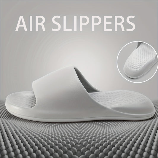 Solid Color Unisex Comfortable Simple Creative Raised Air Cushion Summer Women's Slippers, Soft EVA Versatile Couple's Outdoor Slides for Beach Walking, All Seasons Indoor/Outdoor Casual Home Use, Bathing, Multiple Colors Available, Sandals LE-576