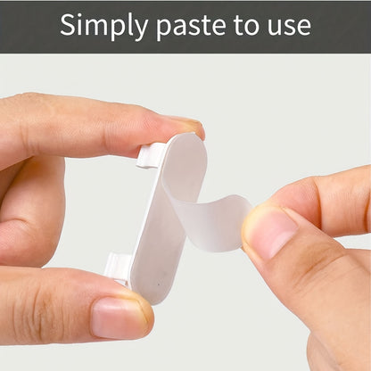 10pcs Ultimate Adjustable Cable Management Clips - Strong Adhesive, Easy Adjust, Cord Organizers for TV, PC, Ethernet - Neat Wire Holders, Perfect for Under Desk, Wall, Home & Office Organization