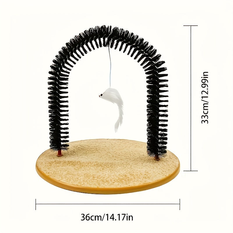 Cats Can'T Resist Grooming Brushes And Scratching Toys - Cat Arch, The Self-Grooming Tool: Pamper Your Cat with Massage And Grooming Brushes!