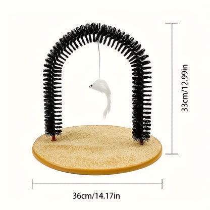 Cats Can'T Resist Grooming Brushes And Scratching Toys - Cat Arch, The Self-Grooming Tool: Pamper Your Cat with Massage And Grooming Brushes!