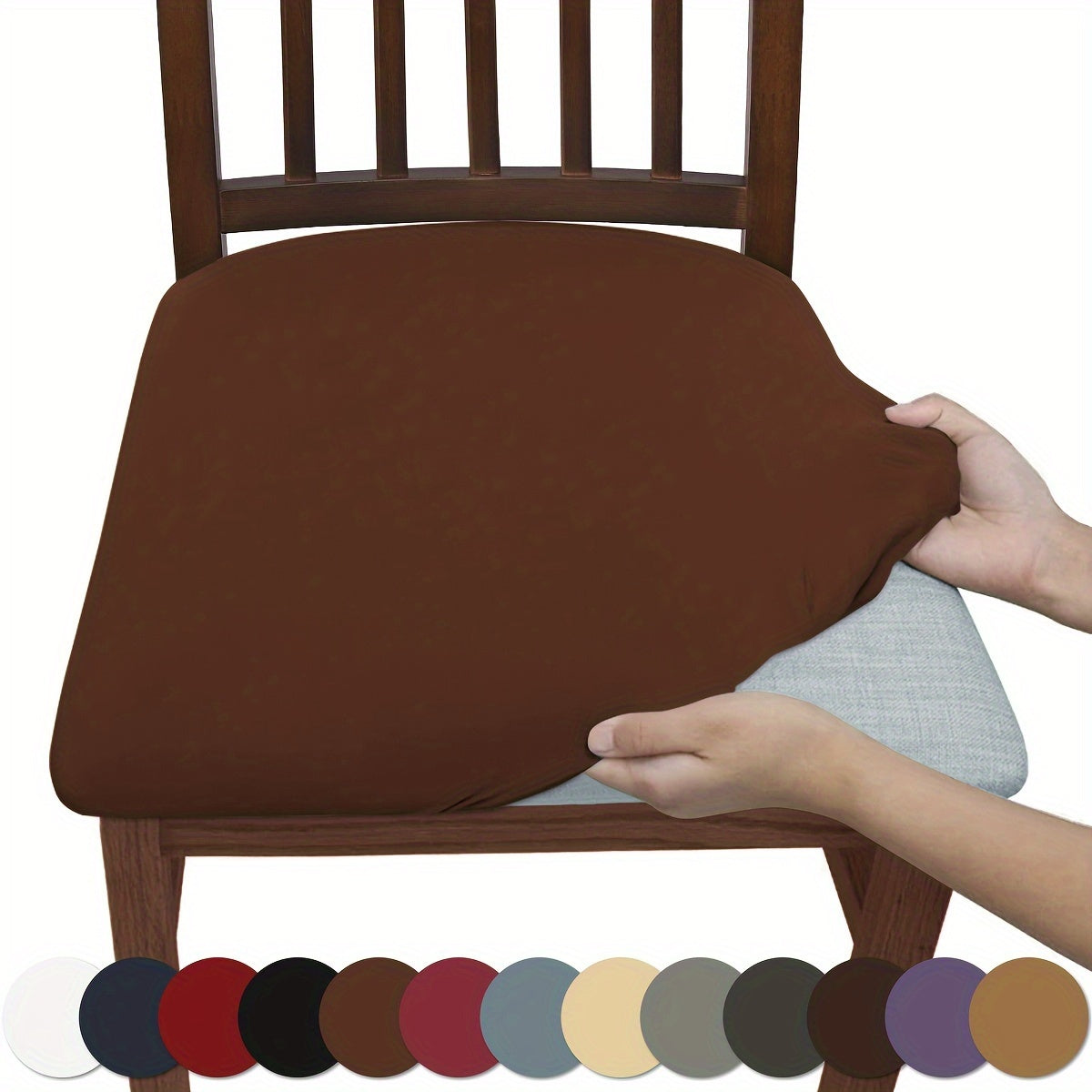 1pc of Solid Color Brushed High-Elastic Chair Cover, Easy And Elegant, Soft And Comfortable, And, Suitable for Protecting Chairs in Living And Dining Rooms (150Gsm)
