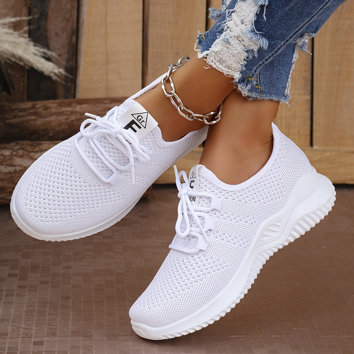 2023 Women's Casual Sneakers: Summer Comfortable, Breathable Platform Shoes, Fashionable Versatile Lace-Up Sneakers for Women, Women Shoes