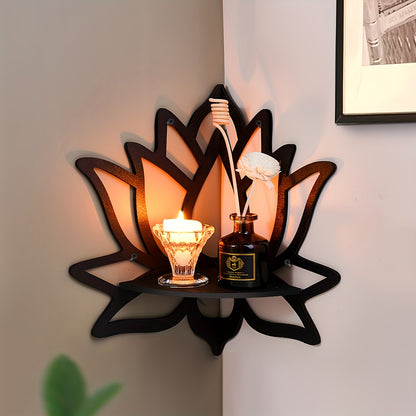 Creative Lotus Wall/Art Deco Style/Matte Finish/Wall Hanging/Home Decor And Wall Decoration/Made of PS/1 Corner Cabinet