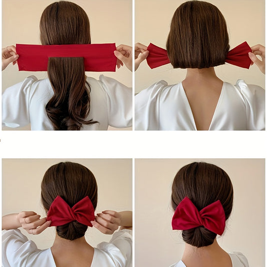 1PC Fashion Lazy Hair Curler Hair Bun Maker Bow Shaped Ponytail Holder Women Hair Accessories