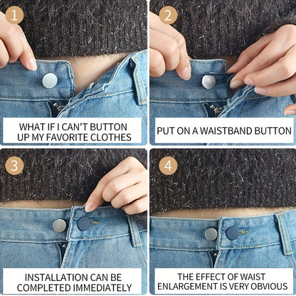 6pcs Adjustable Waist Extension Clips - And Pants Waist Extenders, Durable Plastic Buckles, Suitable for Women'S Jeans, Skirts, Dresses - Casual And Formal Wear - Easy to