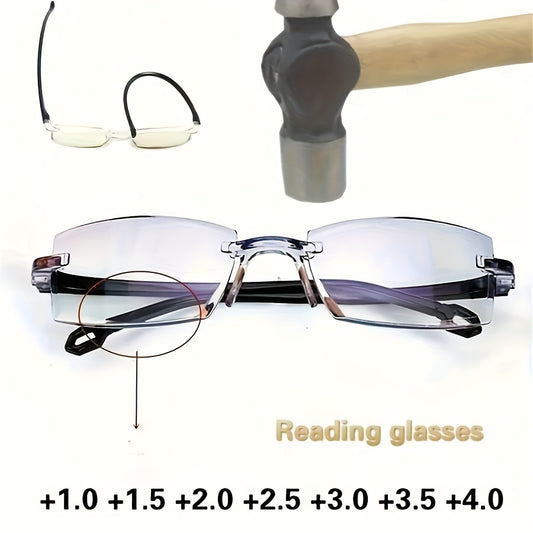 New Style Women's Frameless Reading Glasses Magnifying Men's Eyeglasses