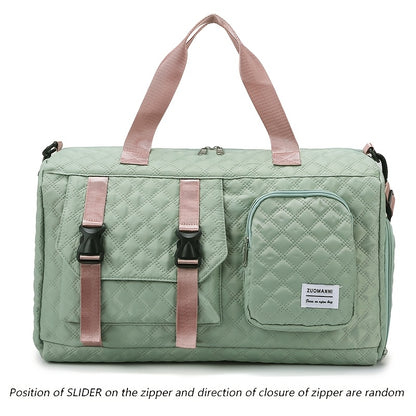 Large Capacity Argyle Travel Duffle Bag, Sports Gym Bag - Spacious & Highly Portable for Overnight Trips