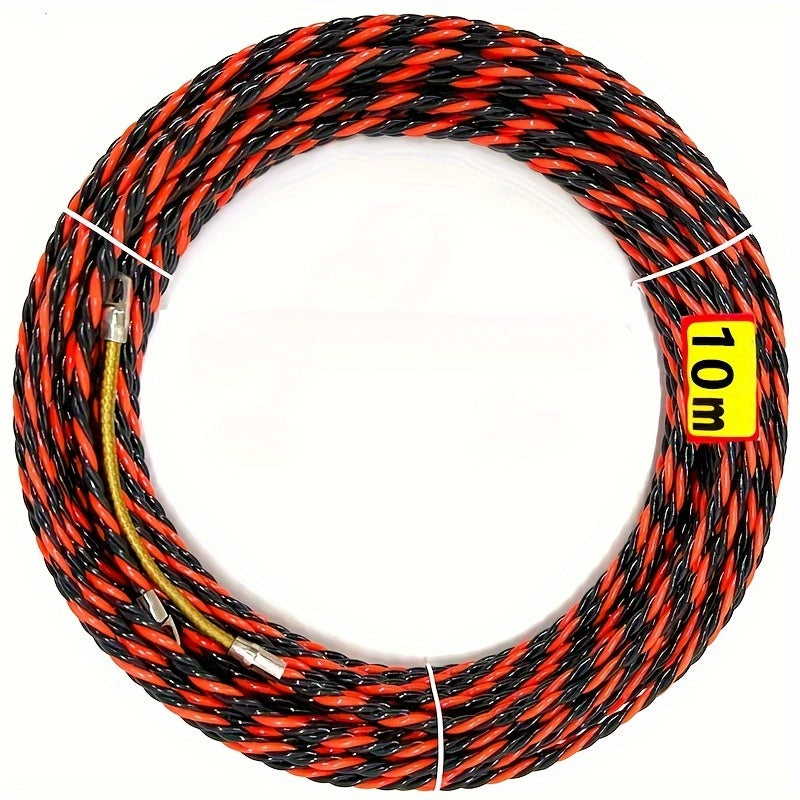 [Non-Braided Wire Puller Tool] Electrician'S Wire Puller Tool, Steel, Non-Braided, Durable Metal Connectors, Flexible Material for Easy Cable Insertion And Extraction