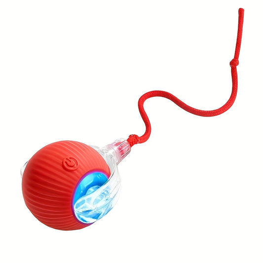 1 MIAOQUANJI Electric Cat Toy Ball with Tail Rope - USB-Rechargeable Self-Moving Rolling Robot Mouse for Indoor Exercise, for Kittens & Cats (USB,) - Interactive Hunting Game for Breeds/Sizes
