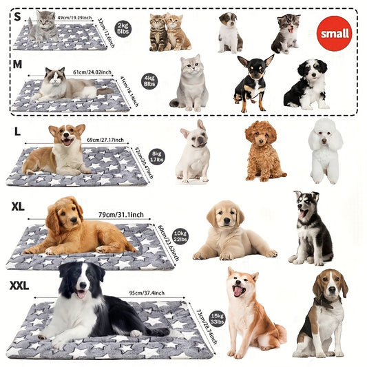 Pet sleeping mat, thickened autumn and winter warm floor mat, universal blanket mat for cats and dogs, dog cage mat, pet products. Suitable for small and medium-sized dogs and cats.
