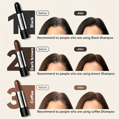 A Temporary Hair Dye Pen in Lipstick Style for Long-Lasting Coverage of Gray Hair, Black Temporary Touch-Up Dye.