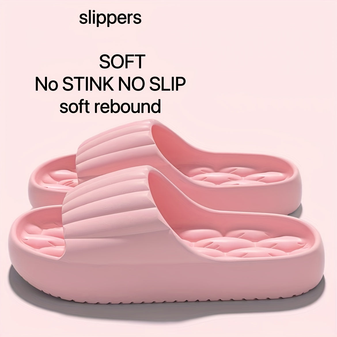 EVA Soft-Bottom Pillow Slide, Quick-Drying Non-Slip Family Shower Slide, Lightweight Beach Slide, Women Shoes