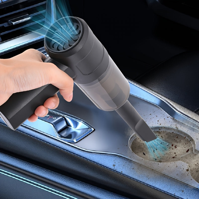 [USB Rechargeable Mini Vacuum] 2025 New Car Mini Vacuum Cleaner, High Power Long Battery Life, USB Rechargeable, Compact and Convenient, Professional Cleaning for Car Interior, Sofa, Seats, Carpets, Glass Gaps, Dust Vacuum Cleaner with Suction and Blow Fu