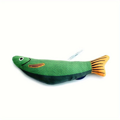 1/2pcs Cat Toy Saury Fish, Crinkle Sound Toys Soft And Durable, Interactive Cat Kicker Toy For Indoor Exercise